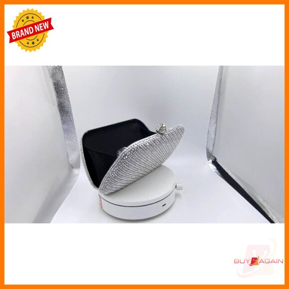 Mini Rhinestone Clutch Evening Bag with Detachable Chain Straps